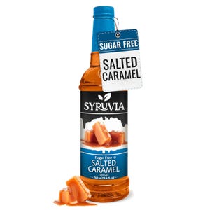 Syruvia Sugar Free Salted Caramel Syrup for Coffee 25.4 fl oz Premium Coffee Flavoring Syrup