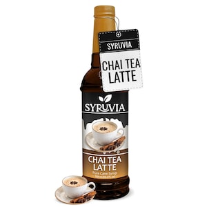 Syruvia Chai Tea Latte Syrup for Coffee 25.4 fl oz Premium Coffee Flavoring Syrup