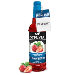 Syruvia Sugar Free Strawberry Syrup for Drinks 25.4 fl oz Strawberry Flavoring Syrup