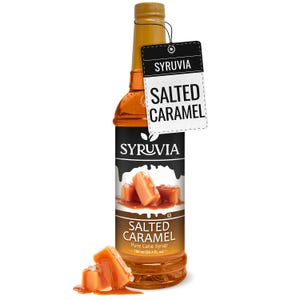 Syruvia Salted Caramel Syrup for Coffee 25.4 fl oz Premium Coffee Flavoring Syrup
