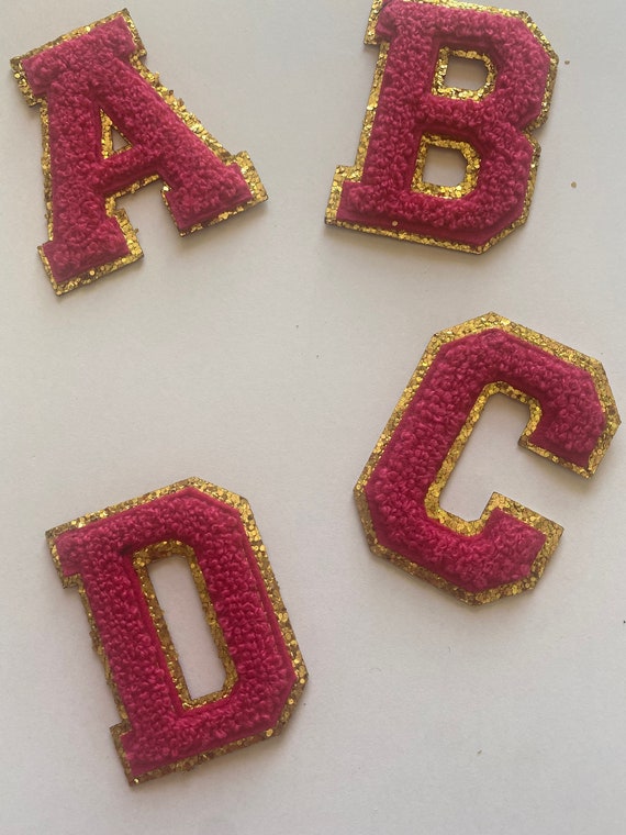 Chenille Letter Patches Iron on Chenille Patch 3 Inch Chenille