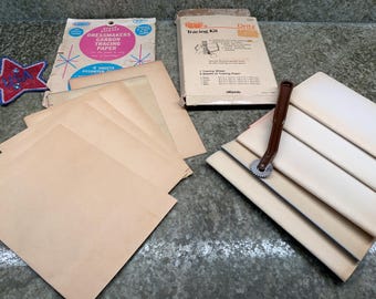 Vintage Dressmaker's Carbon Tracing Paper & Wheel Kit