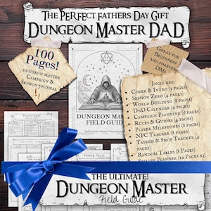 Printable Dungeon Master Campaign Journal, Dungeons and Dragons, For Beginners, Instant PDF download, 5e, RPG, DM, Session Planner