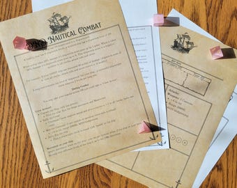 Printable Nautical Combat Player Guide (DnD)