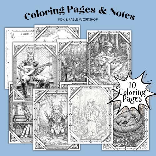 Bard Printable Dnd Campaign Journal & Coloring Book (for the Adhd ...