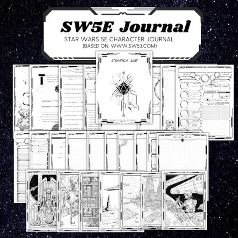 Sw5e Items Sw5e Character Sheet - Etsy