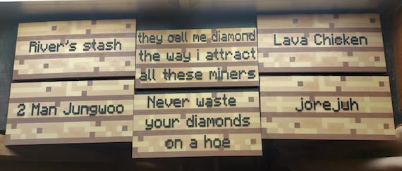 Minecraft Custom Sign | Gift | Toy | Minecraft Movie