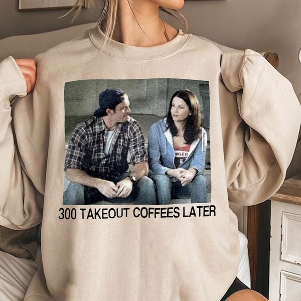 Vintage Luke und Gilmore 300 Takeout Coffees Later Shirt, Retro Luke es Diner Shirt, TV Show Geschenk, Gilmore Geschenk