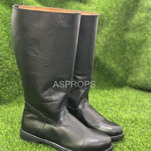 Custom Star Wars Imperial Officer Boots Replica| Genuine Leather Cosplay Shoes |Black Ankle-High Officer Footwear | Galactic Empire-Inspired