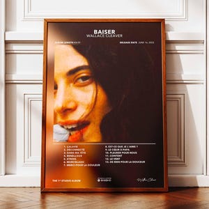 Afiche del álbum Kiss Wallace Cleaver | Póster del álbum Wallace Cleaver | Afiche del rapero | Póster de arte de pared de álbum | Afiche del álbum de música | Cartel de rap