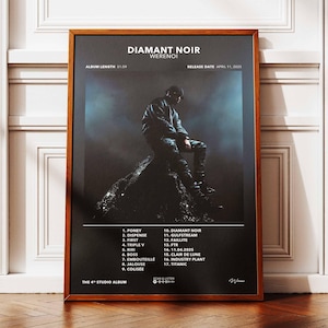 Album Poster Diamant Noir Werenoi | Poster Werenoi Album | Rapper Poster | Album Wall Art Poster | Music Album Poster | Poster Rap français