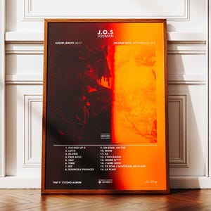 Afiche del álbum JOS Josman | Póster Álbum Josman | Cartel de rap | Póster de arte de pared de álbum | Afiche del álbum de música | Póster de rap francés