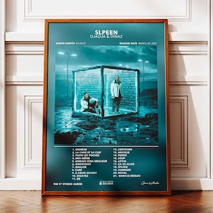 Album Poster Spleen Djadja & Dinaz | Poster Djadja Dinaz | Rapper Poster | Album Wall Art Poster | Music Album Poster | Poster French Rap