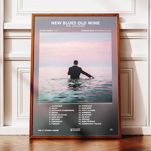 Póster del álbum New Blues Old Wine B.B. Jacques | Cartel de B.B. Jacques | Cartel de rap | Póster de arte de pared de álbum | Afiche del álbum de música | Cartel de rap