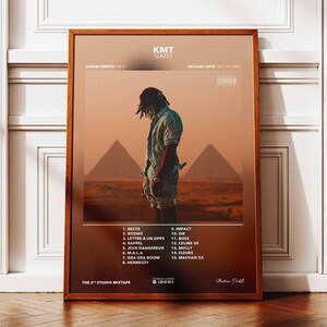Álbum de carteles de KMT Gazo | Póster del álbum Gazo | Afiche del rapero | Póster de arte de pared de álbum | Afiche del álbum de música | Póster de rap francés