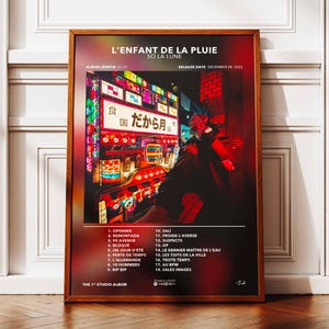 Póster del álbum The Rain Child So La Lune | Póster So La Lune | Póster de rapero | Póster de arte mural del álbum | Póster de álbum de música | Póster de rap