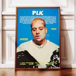 Afiche PLK | Afiche PLK | Afiche del rapero | Carteles de artistas musicales | Póster de arte de pared | Afiche del álbum de música | rap francés