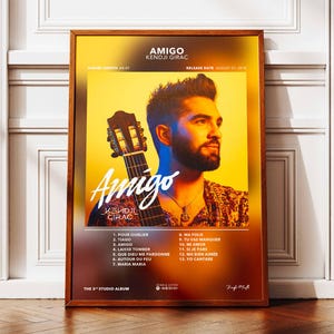 Album Poster Amigo Kendji Girac | Poster Amigo Album | Rapper Poster | Album Wall Art Poster | Music Album Poster | French Rap Poster
