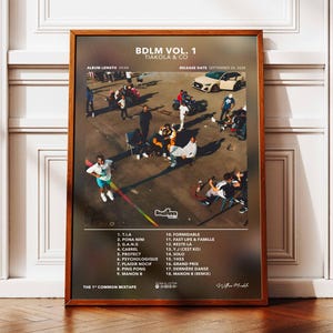 Póster del álbum BDLM Tiakola | Póster del álbum Tiakola | Póster de rapero | Póster de arte mural | Póster de álbum musical | Póster de rap francés