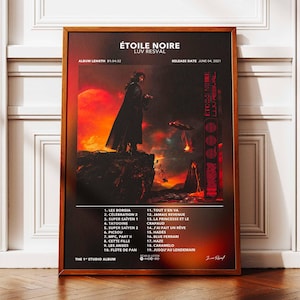 Álbum de carteles de Black Star Luv Resval | Afiche de Luv Resval | Afiche del rapero | Póster de arte de pared de álbum | Afiche del álbum de música | Póster de rap francés