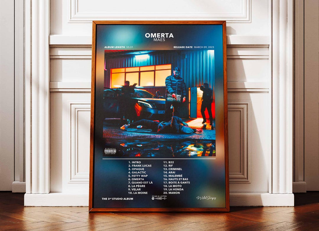 Omerta Maes Album Poster | Maes Omerta Album Poster | Rap Album Poster ...
