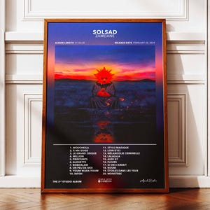 Albumposter Solsad Zamdane | Poster Zamdane-Album | Rapper-Poster | Album-Wandkunstposter | Musikalbum-Poster | Französisches Rap-Poster