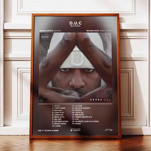 Afiche del álbum DUC Booba | Póster del álbum Booba | Póster del álbum de rap | Póster de arte de pared de álbum | Afiche del álbum de música | Póster de rap francés