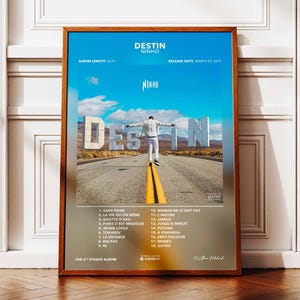 Afiche del álbum Destin Ninho | Póster del Álbum Ninho | Afiche del rapero | Póster de arte de pared de álbum | Afiche del álbum de música | Póster de rap francés