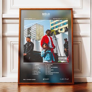Poster dell'album Mélo Tiakola | Manifesto dell'album Tiakola | Manifesto del rapper | Poster da parete dell'album | Manifesto dell'album musicale | Manifesto del rap francese