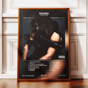 Poster dell'album di Rahma Zamdane | Poster dell'album Zamdane | Manifesto del rapper | Poster da parete dell'album | Manifesto dell'album musicale | Manifesto del rap francese