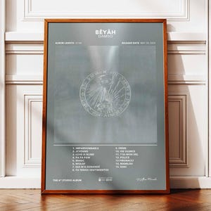 Póster del álbum Beyah Damso | Póster del álbum Damso Beyah | Afiche del rapero | Póster de arte de pared de álbum | Afiche del álbum de música | Póster de rap francés
