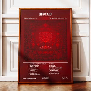 Póster del álbum Heritage Dadju & Tayc | Póster de Dadju y Tayc | Póster de rapero | Póster de arte mural | Póster de álbum musical | Póster de rap francés