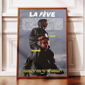 Afiche El Frijol | El cartel de Bean | Afiche del rapero | Carteles de artistas musicales | Póster de arte de pared | Afiche del álbum de música | rap francés