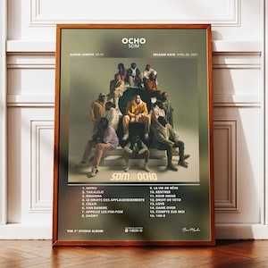 Póster del álbum Ocho SDM | Póster del álbum SDM | Póster del rapero | Póster de arte mural del álbum | Póster del álbum de música | Póster de rap francés