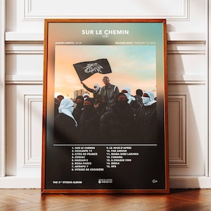Afiche del álbum En el camino Uzi | Póster del álbum Uzi | Póster del álbum de rap | Póster de arte de pared de álbum | Afiche del álbum de música | Póster de rap francés