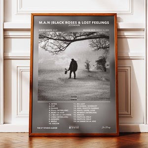 Poster dell'album MAN Josman | Locandina dell'album Josman | Manifesto del rapper | Poster da parete dell'album | Manifesto dell'album musicale | Manifesto del rap francese