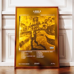 Poster dell'album J000S Josman | Poster dell'album Josman | Poster del rapper | Poster da parete dell'album | Poster dell'album musicale | Poster del rap francese