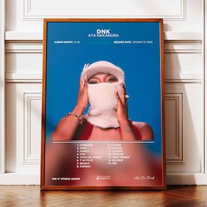 Póster del álbum DNK Aya Nakamura | Póster del álbum de Aya Nakamura | Afiche del rapero | Póster de arte de pared de álbum | Afiche del álbum de música | Póster de rap francés