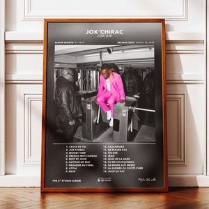 Poster dell'album Jok'Chirac Jok'Air | Poster dell'album Jok'Air | Manifesto dell'album rap | Poster da parete dell'album | Manifesto dell'album musicale | Manifesto del rap francese