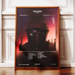 Afiche del álbum Nichen Ven1 | Póster del álbum Ven1 Nichen | Afiche del rapero | Póster de arte de pared de álbum | Afiche del álbum de música | Póster de rap francés