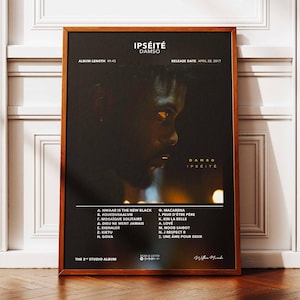 Manifesto dell'album Ipseity Damso | Poster dell'album Damso | Manifesto del rapper | Poster da parete dell'album | Manifesto dell'album musicale | Manifesto del rap francese