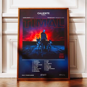 Afiche del álbum Caliente Timal | Póster del álbum Timal | Cartel de rap | Póster de arte de pared de álbum | Afiche del álbum de música | Póster de rap francés