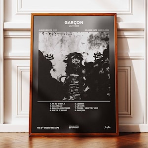 Luther Boy Posteralbum | Poster Lutheralbum | Rapper-Poster | Album-Wandkunstposter | Musikalbum-Poster | Französisches Rap-Poster
