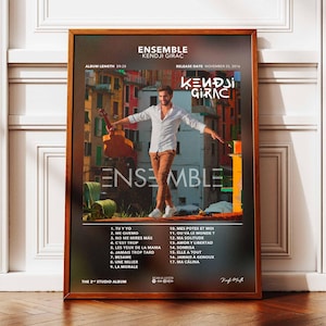 Álbum Póster Conjunto Kendji Girac | Póster de Kendji Girac | Afiche del rapero | Póster de arte de pared de álbum | Afiche del álbum de música | Póster de rap francés