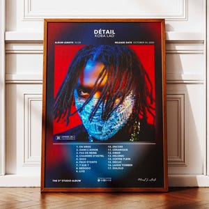 Detalle del póster del álbum Koba LAD | Póster del álbum Koba LAD | Afiche del rapero | Póster de arte de pared de álbum | Afiche del álbum de música | Póster de rap francés