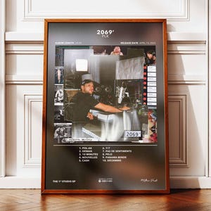Póster del álbum 2069 PLK | Póster del álbum PLK | Póster de rapero | Póster de arte mural del álbum | Póster de álbum musical | Póster de rap francés