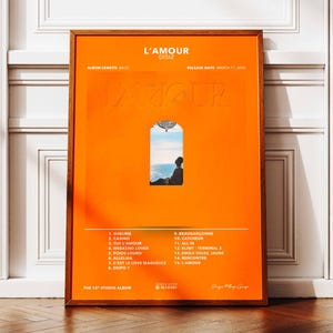 Albumposter L'Amour Disiz | Poster Disiz Album | Rapper-Poster | Album-Wandkunstposter | Musikalbum-Poster | Französisches Rap-Poster