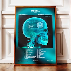 Poster dell'album Mental PLK | Poster dell'album PLK | Poster del rapper | Poster da parete dell'album | Poster dell'album musicale | Poster del rap francese