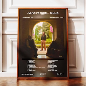 Póster del álbum JVLIVS Precuela: Giulio SCH | Póster del álbum SCH | Cartel de rap | Póster de arte de pared de álbum | Afiche del álbum de música | Póster de rap francés