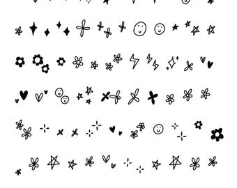 Tiny Doodles Stickers: Hand-Drawn Planner Stickers (Digital)